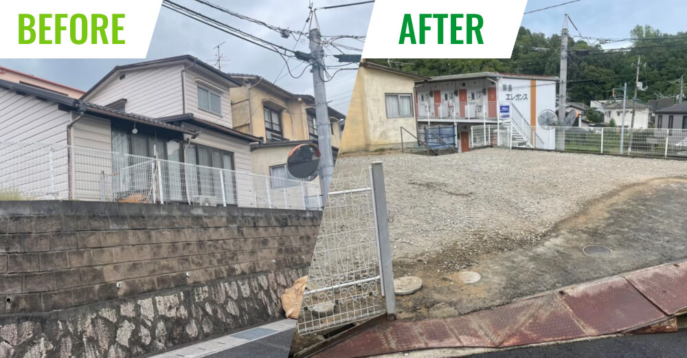岡山県岡山市北区津島建物解体工事／木造