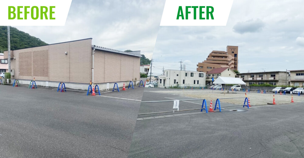 岡山県岡山市北区津高店舗解体工事／鉄骨造